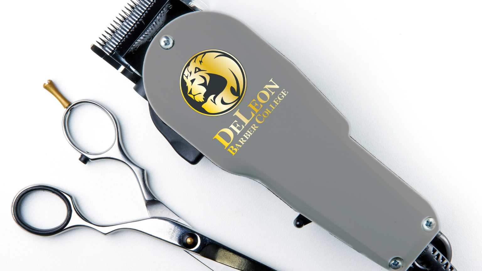 Barber Clippers and Scisors Mock Up for DeLeon Barber College