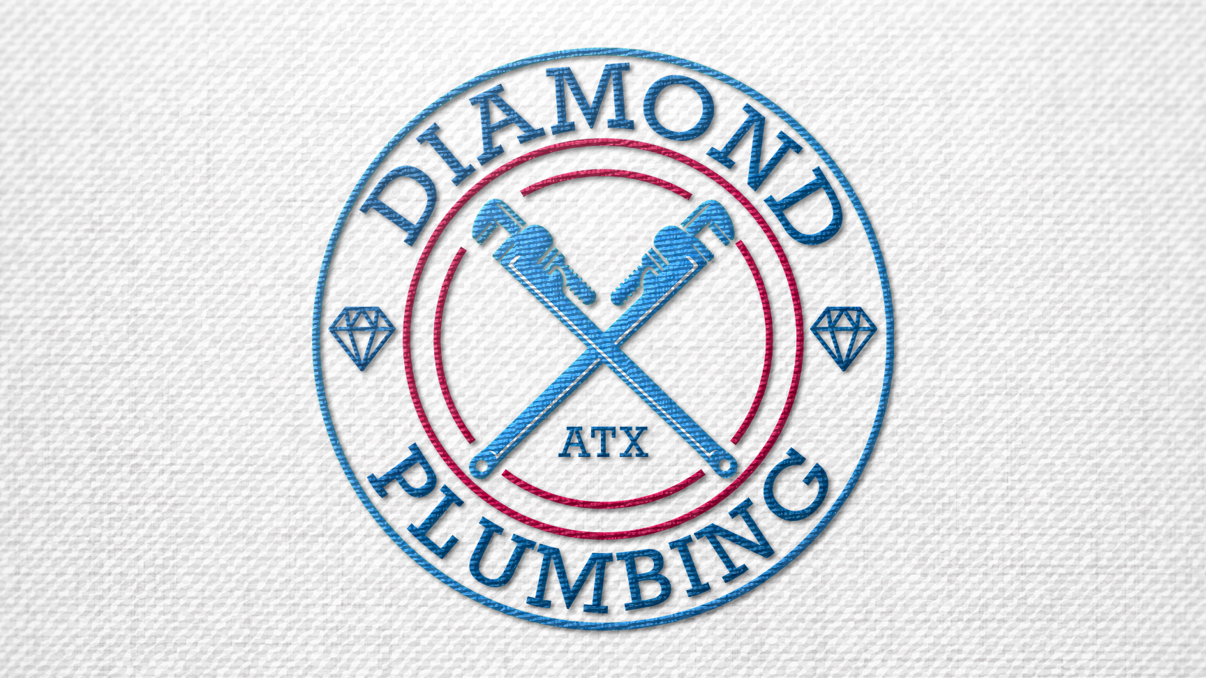Embroidered Badge Logo for Diamond Plumbing